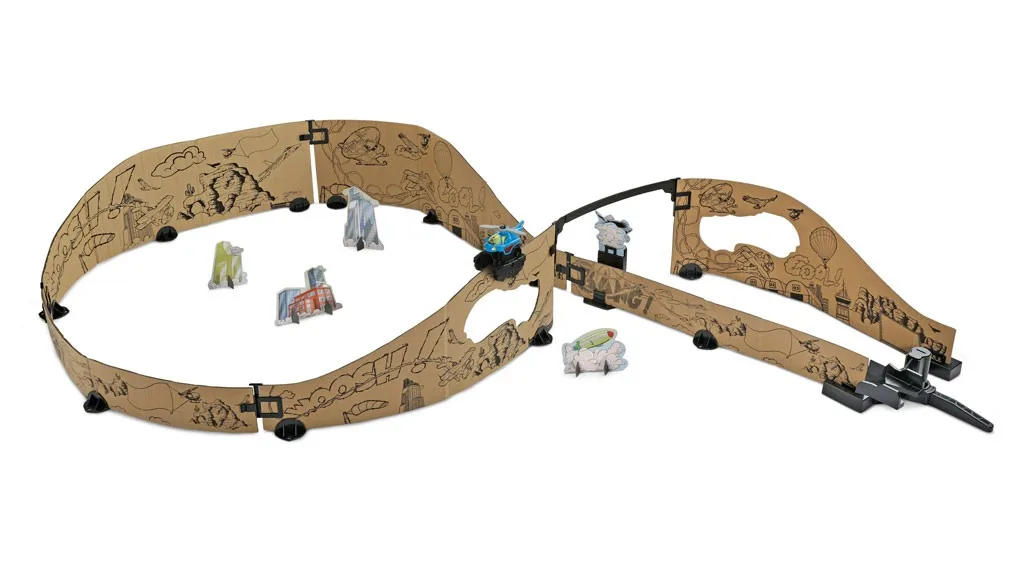 Con Turbo Edge Riders i bambini possono costruire piste emozionanti con il cartone