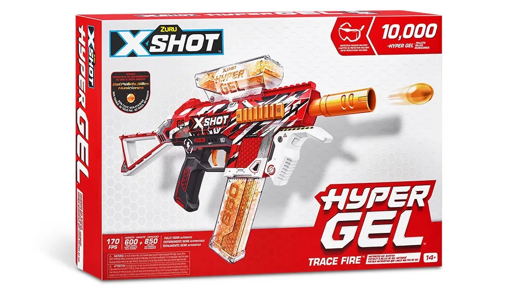 Lo ZURU X-Shot Hyper Gel Trace Fire fa tornare i ragazzi a giocare come bambini.