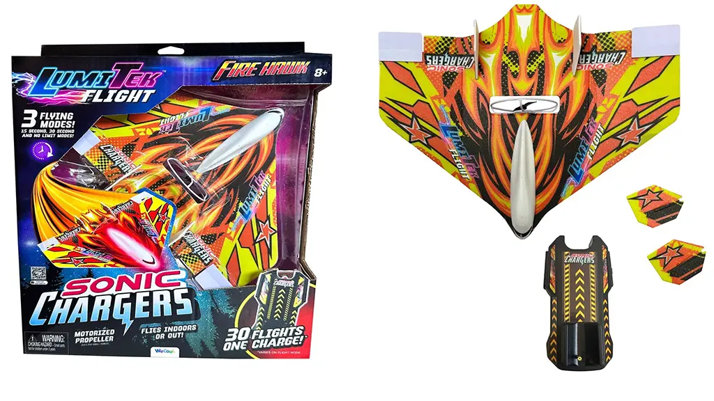 Il WeCool LumiTek Flight Sonic Chargers Fire Hawk offre un volo divertente sempre e ovunque