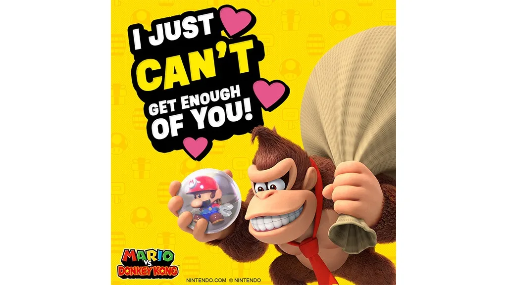 Festeggia la rivalità della coppia a San Valentino con il gioco Mario vs. Donkey Kong.