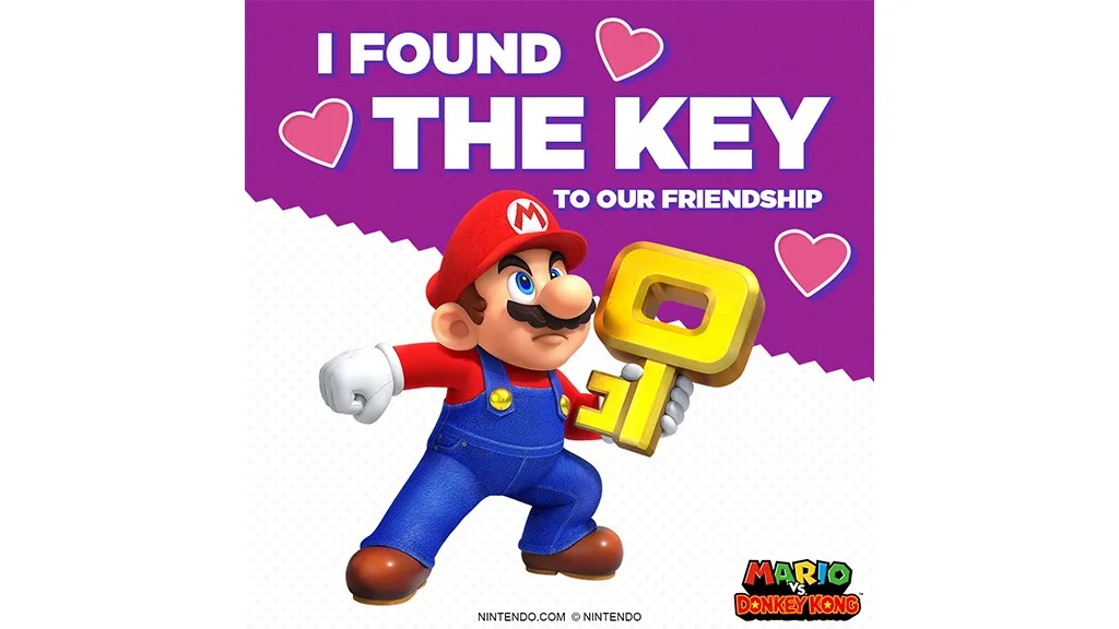 Festeggia la rivalità della coppia a San Valentino con il gioco Mario vs. Donkey Kong.