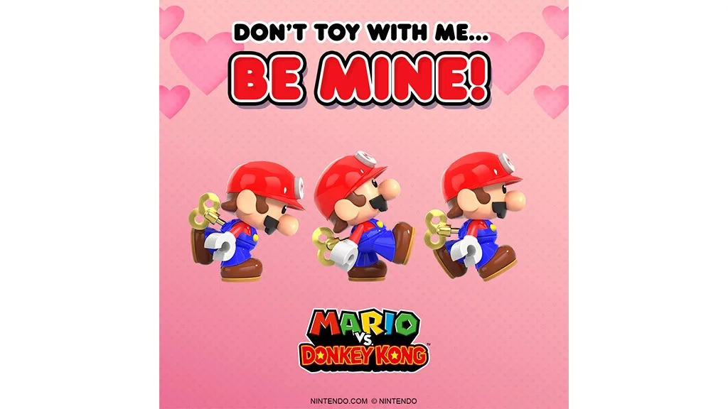 Festeggia la rivalità della coppia a San Valentino con il gioco Mario vs. Donkey Kong.