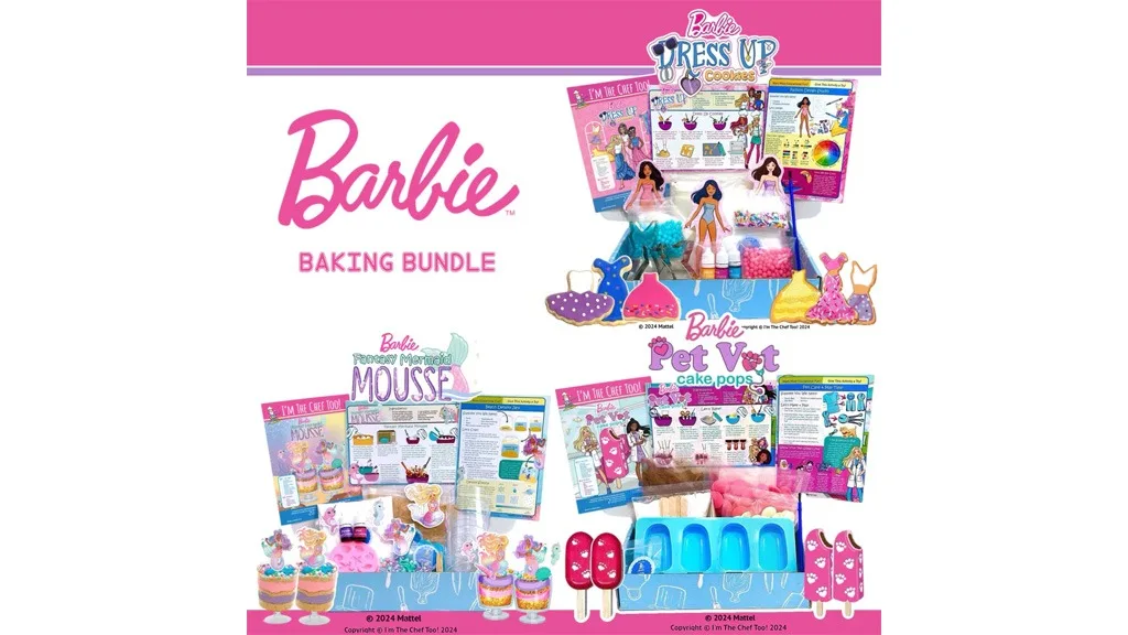 Questi set da forno a tema Barbie combinano scienza, arte e cucina