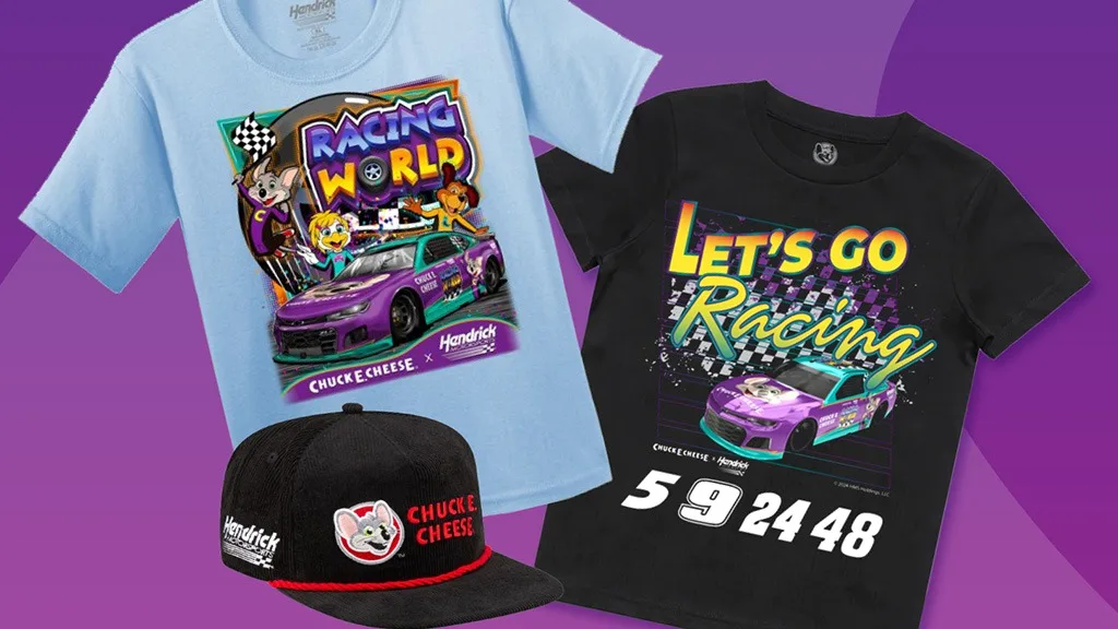 Chuck E. Cheese entra nel mondo delle corse con i nuovi prodotti Hendrick Motorsports