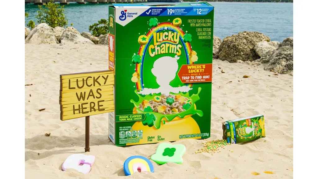 Acchiappa il tuo folletto dei cereali preferito nella trappola Lucky
