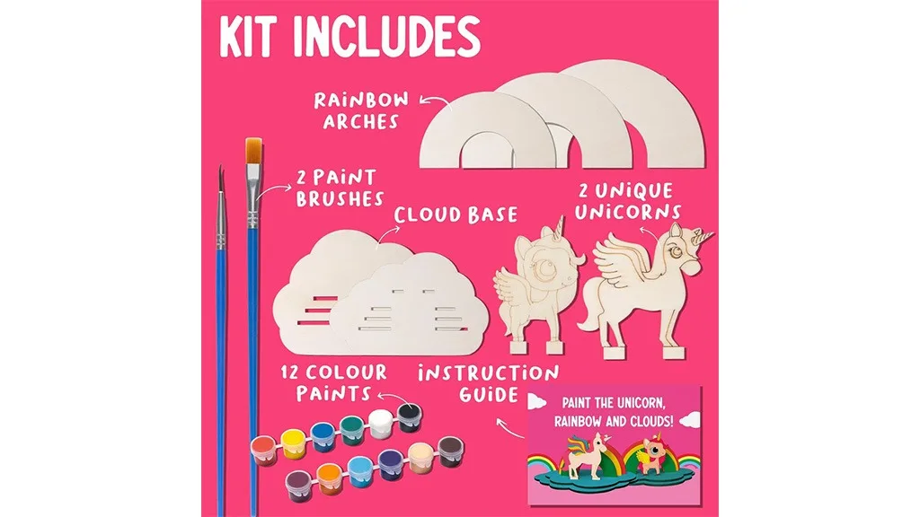 Presentazione prodotto: Craft HappiToys Crea da te Set di pittura Unicorno e Nuvola