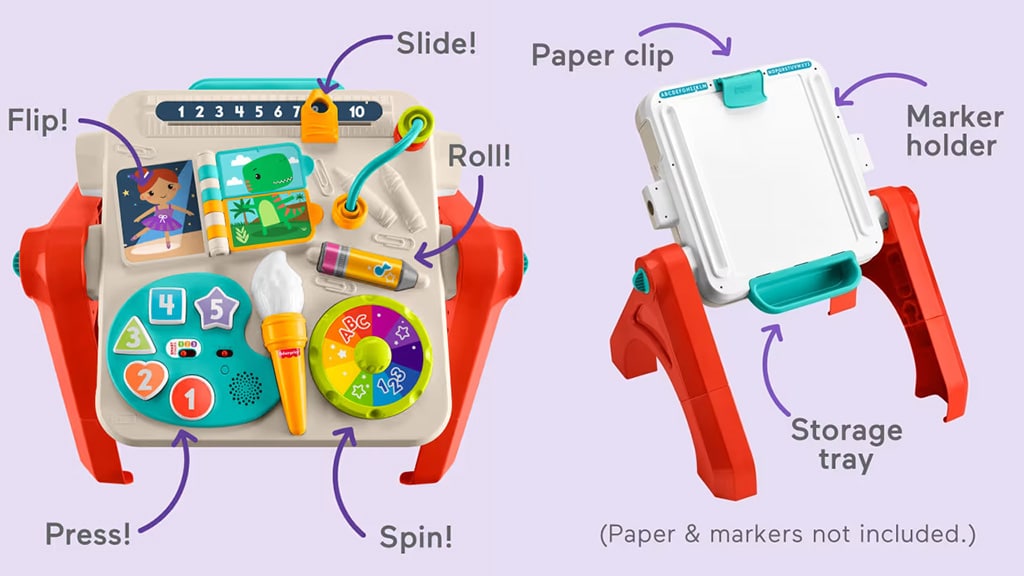 Fisher-Price Laugh & Learn 4 in 1 Tavolo gioco e Lavagna da Disegno