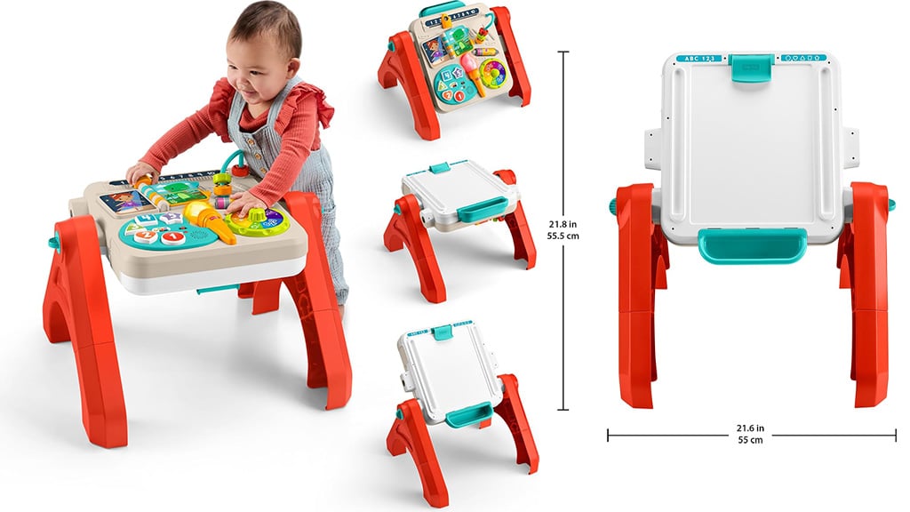 Fisher-Price Laugh & Learn 4 in 1 Tavolo gioco e Lavagna da Disegno
