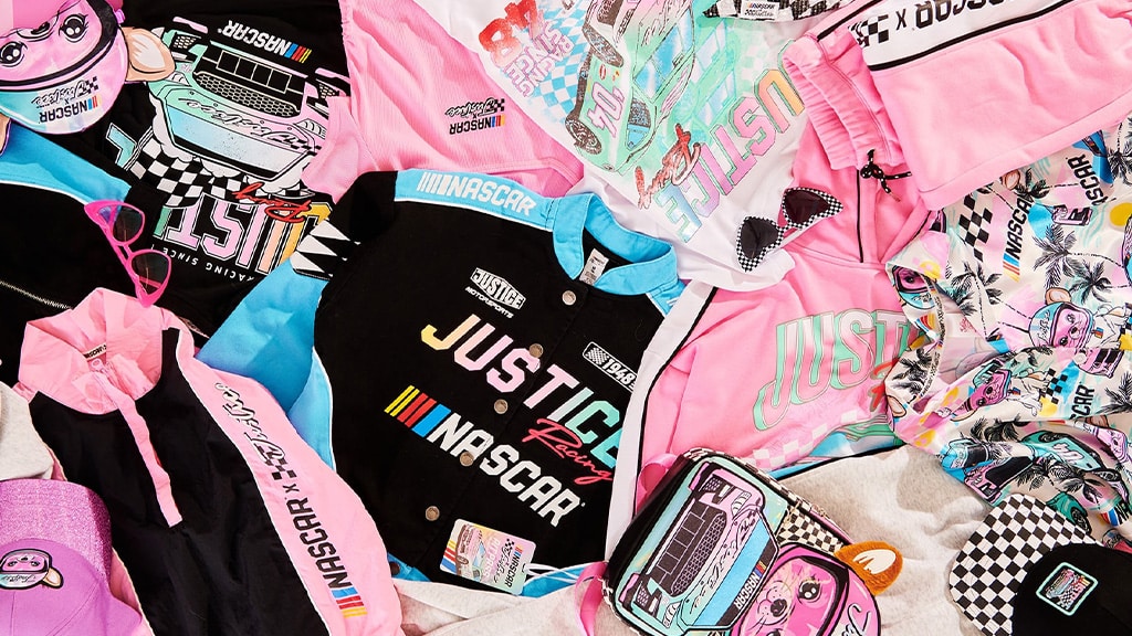 La collezione NASCAR di Justice porta rapidamente la moda agli adolescenti