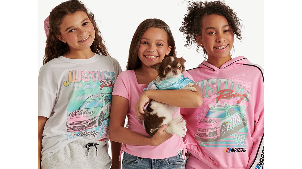 La collezione NASCAR di Justice porta rapidamente la moda agli adolescenti