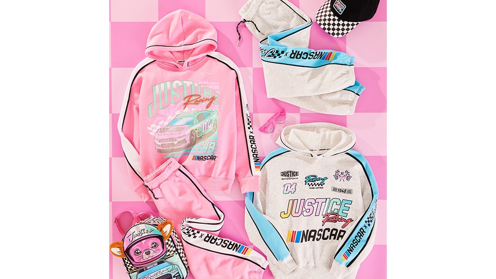 La collezione NASCAR di Justice porta rapidamente la moda agli adolescenti