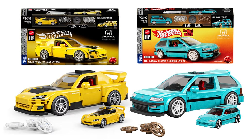 Le Honda si dirigono direttamente al garage del Mattel Brick Shop