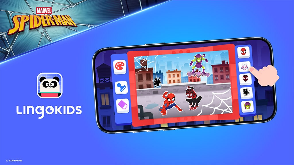 Tuffati nella grammatica con i nuovi giochi di Spider-Man su Lingokids!