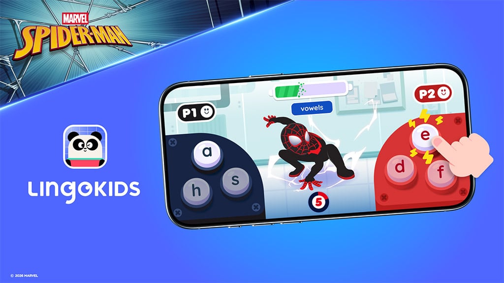Tuffati nella grammatica con i nuovi giochi di Spider-Man su Lingokids!