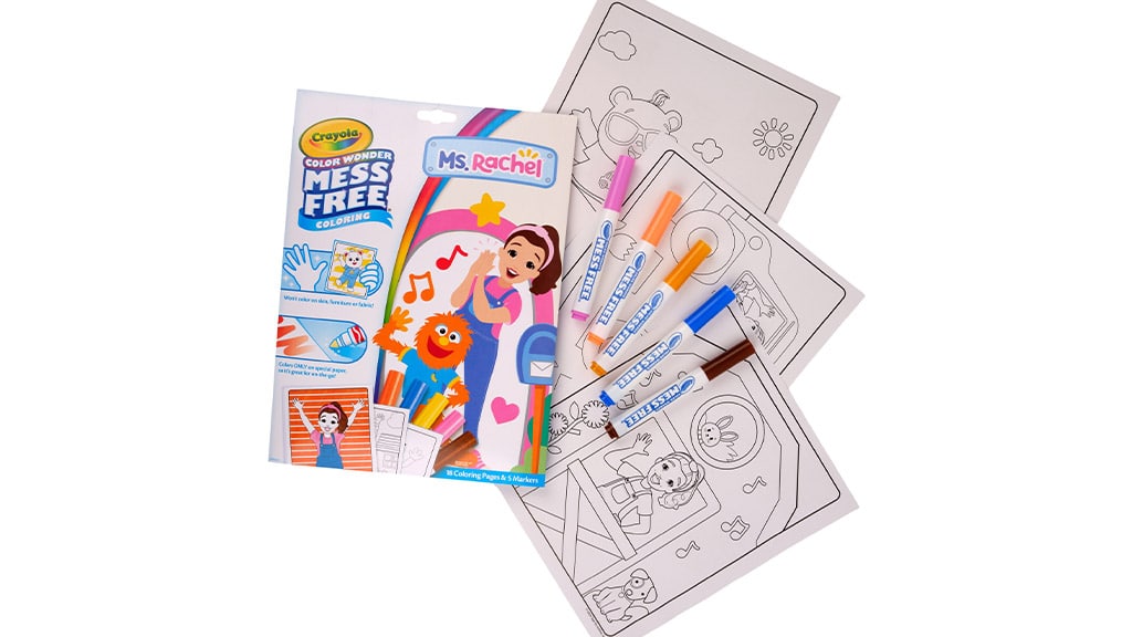 Molti entusiasti per i nuovi libri da colorare Ms. Rachel Crayola
