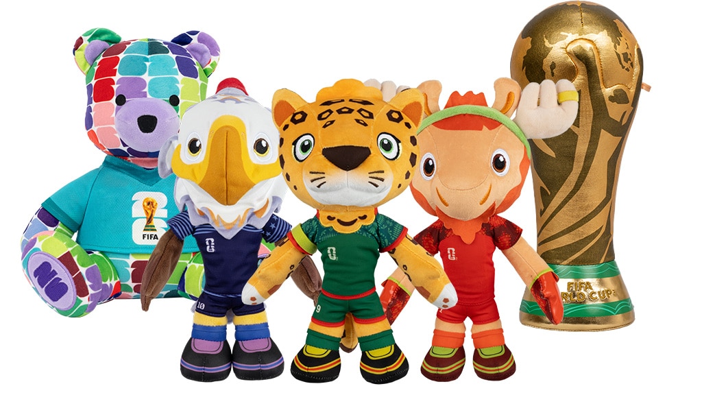 Le peluche Squishmallows FIFA 2026 di Jazwares sono davvero cool