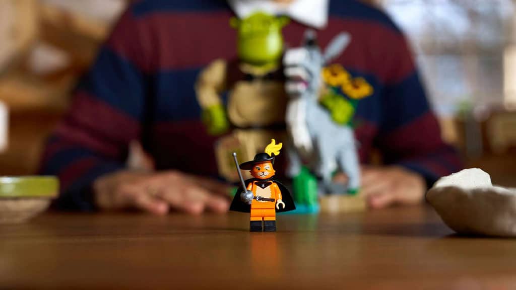 Il set LEGO Ideas di Shrek, Asino e Gatto con Stivali