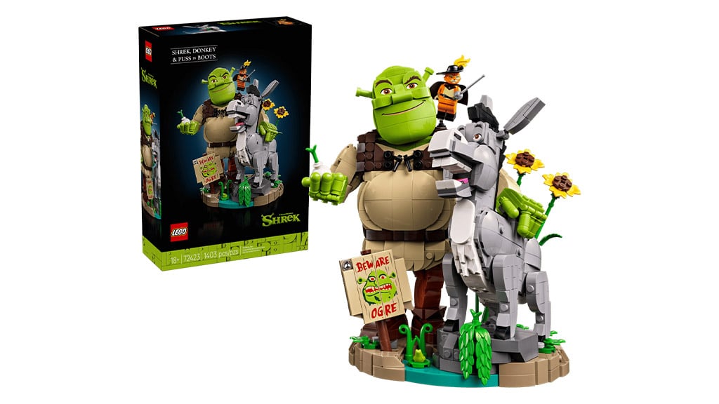 Il set LEGO Ideas di Shrek, Asino e Gatto con Stivali
