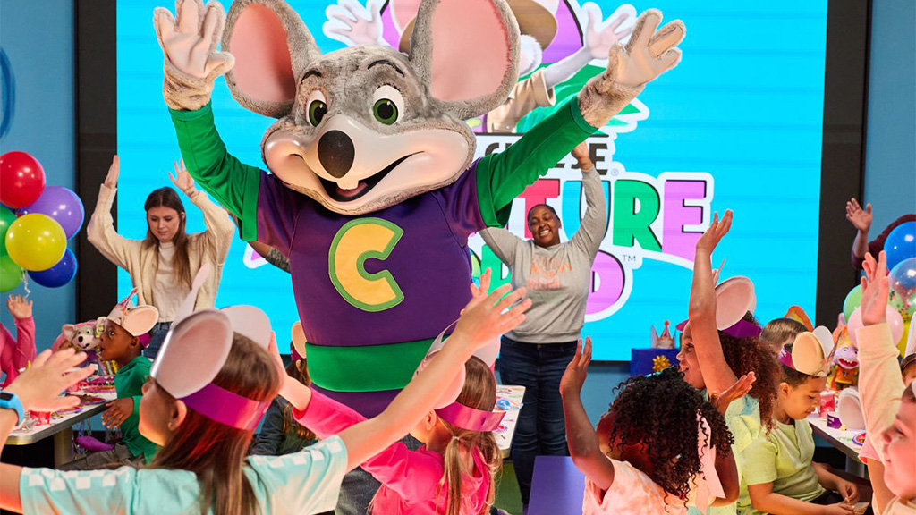 Super avventure ti aspettano nel mondo di Chuck E. Cheese