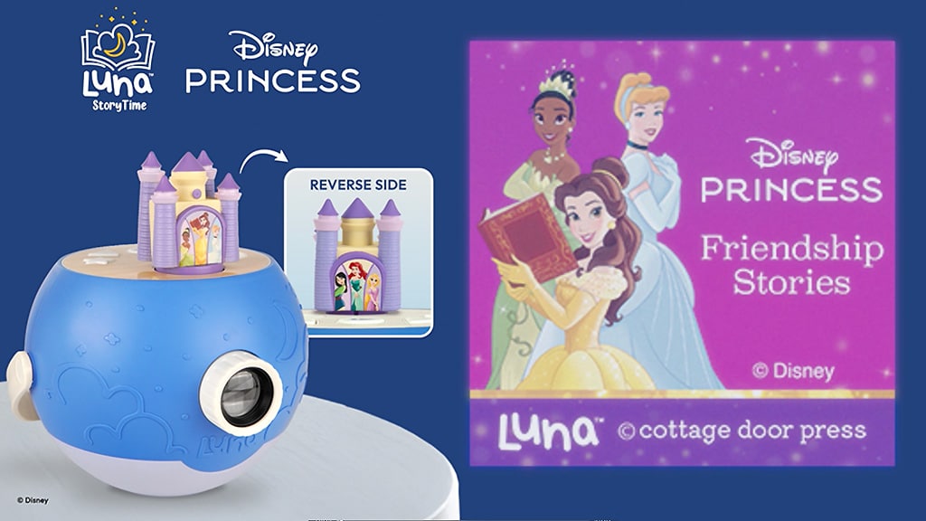 Vivi la magia delle principesse Disney con la nuova figura proiettore narrante Luna!