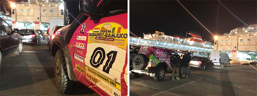 Report sullo stato del Rally Budapest - Bamako giorni di gara 1-3