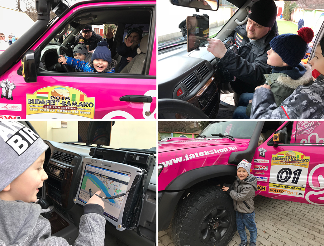 La visita della Racing Team del Negozio di Giocattoli all'asilo..
