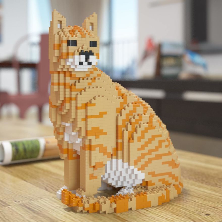 Nuova mania per gli animali domestici: gatti LEGO in abbondanza.