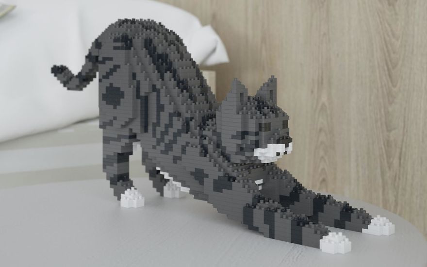 Nuova mania per gli animali domestici: gatti LEGO in abbondanza.