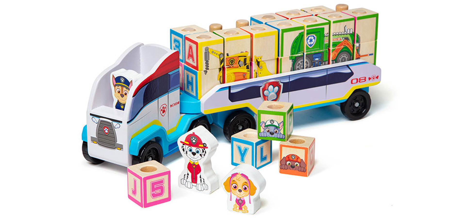 Paw Patrol camion con blocchi alfabetici di Melissa & Doug