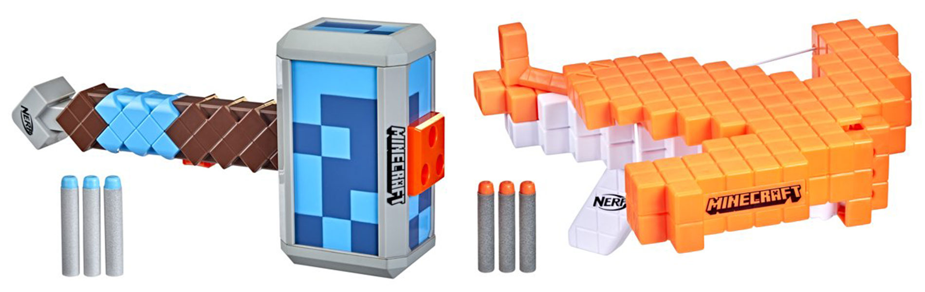 Hasbro presenta le armi Nerf di Minecraft