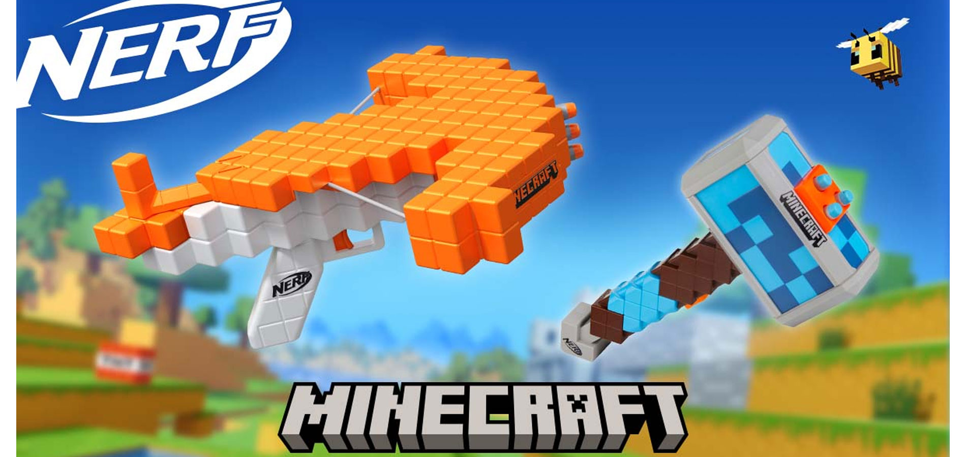 Hasbro presenta le armi Nerf di Minecraft
