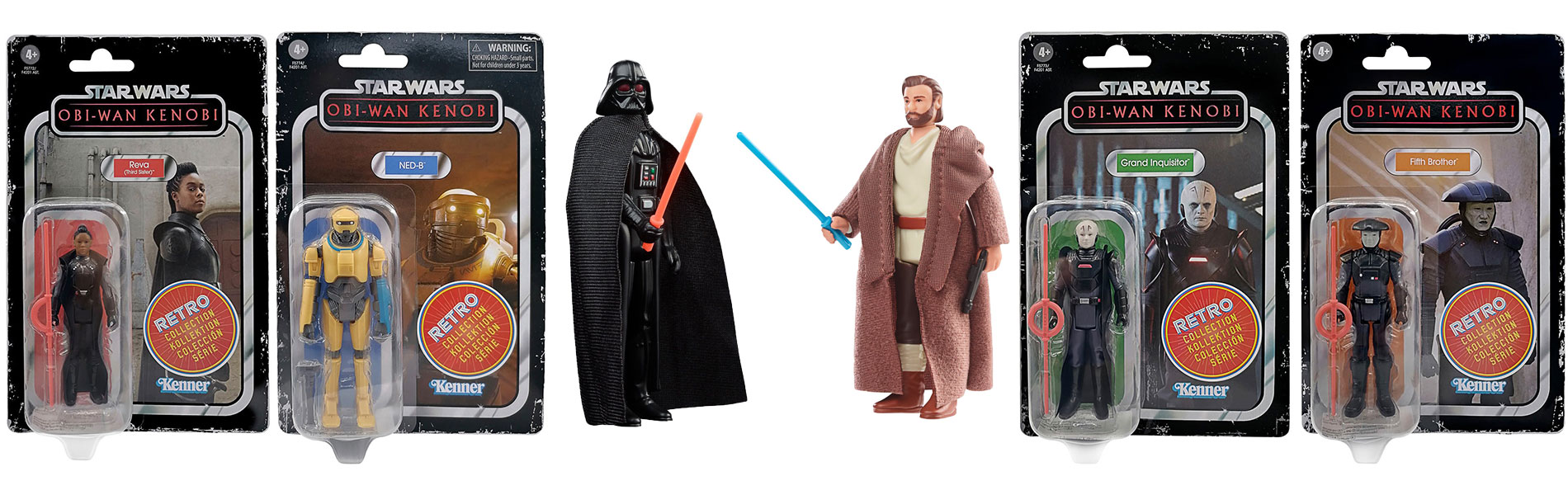 I personaggi della serie Obi-Wan Kenobi arrivano sugli scaffali in versione retrò