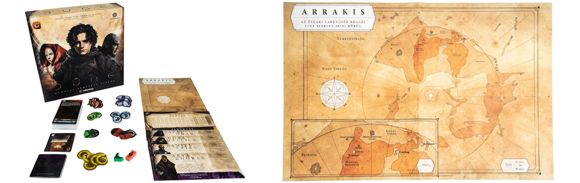 Dune di Arrakis in scatole da gioco da tavolo