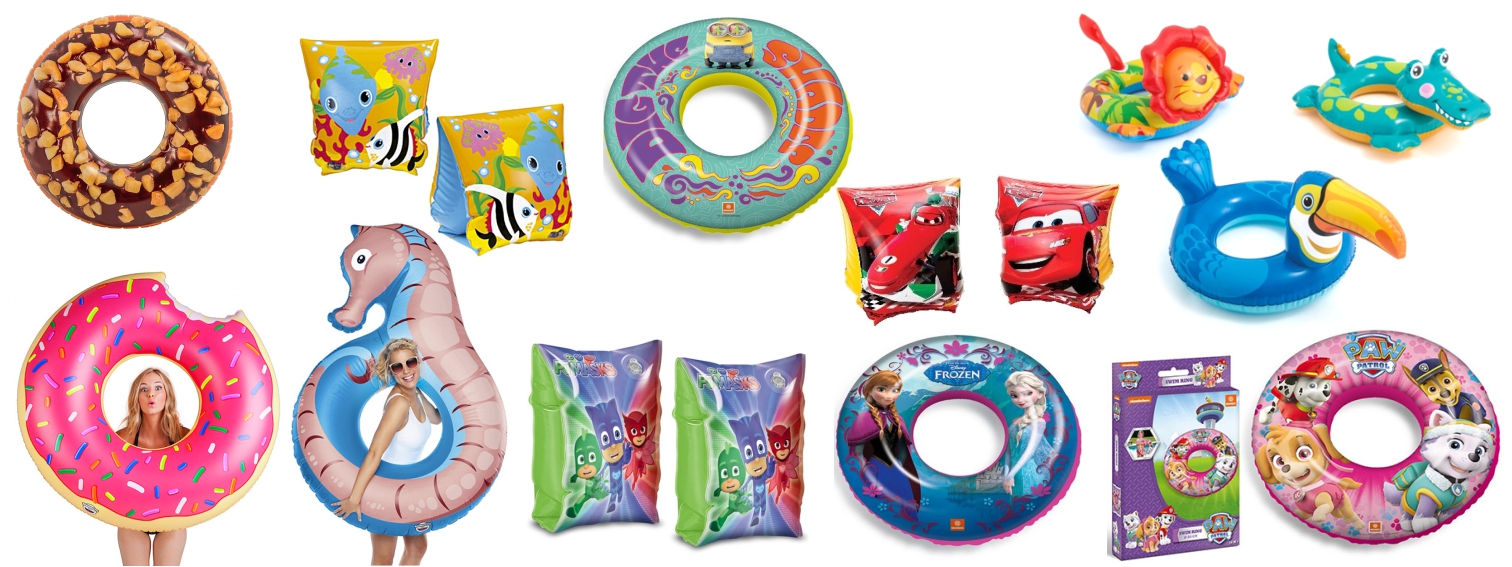 Consigli di gioco per le vacanze - Ciambelle da nuoto, braccioli, accessori da spiaggia