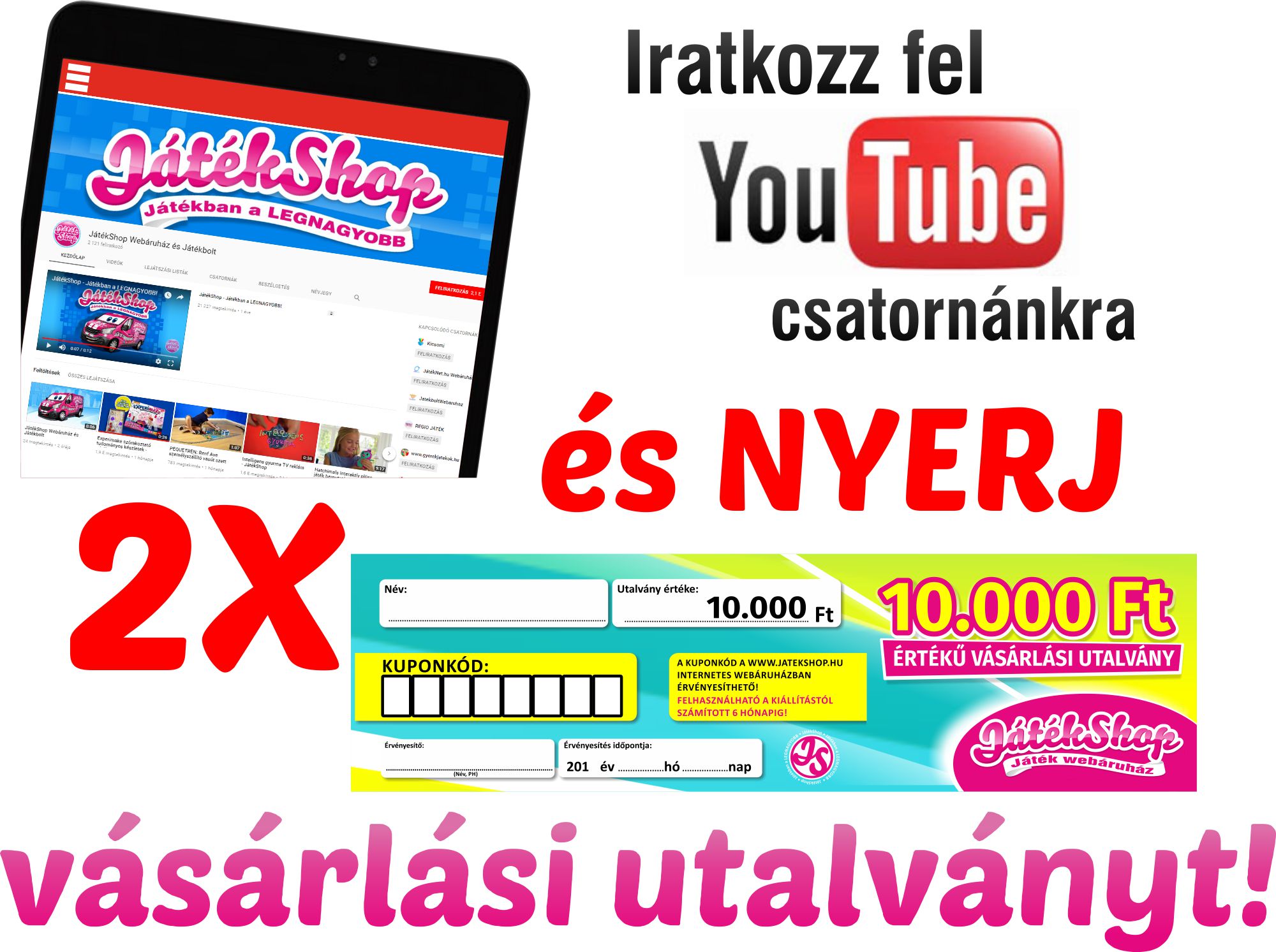 Iscriviti al nostro canale YouTube e vinci!