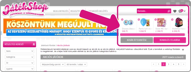 Benvenuto nel rinnovato negozio online JátékShop!