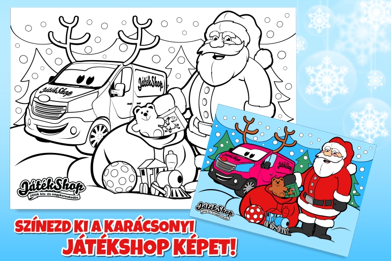 Colora con Babbo Natale e vinci una tazza JátékShop!