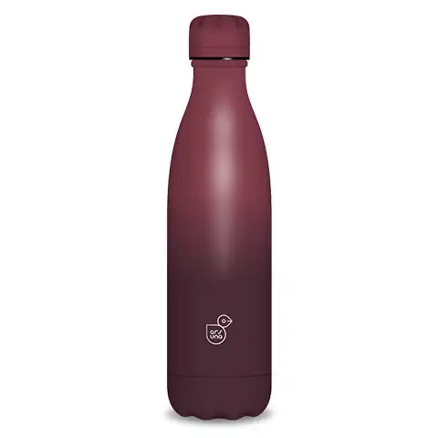 Borraccia in metallo a doppia parete color bordeaux 500ml