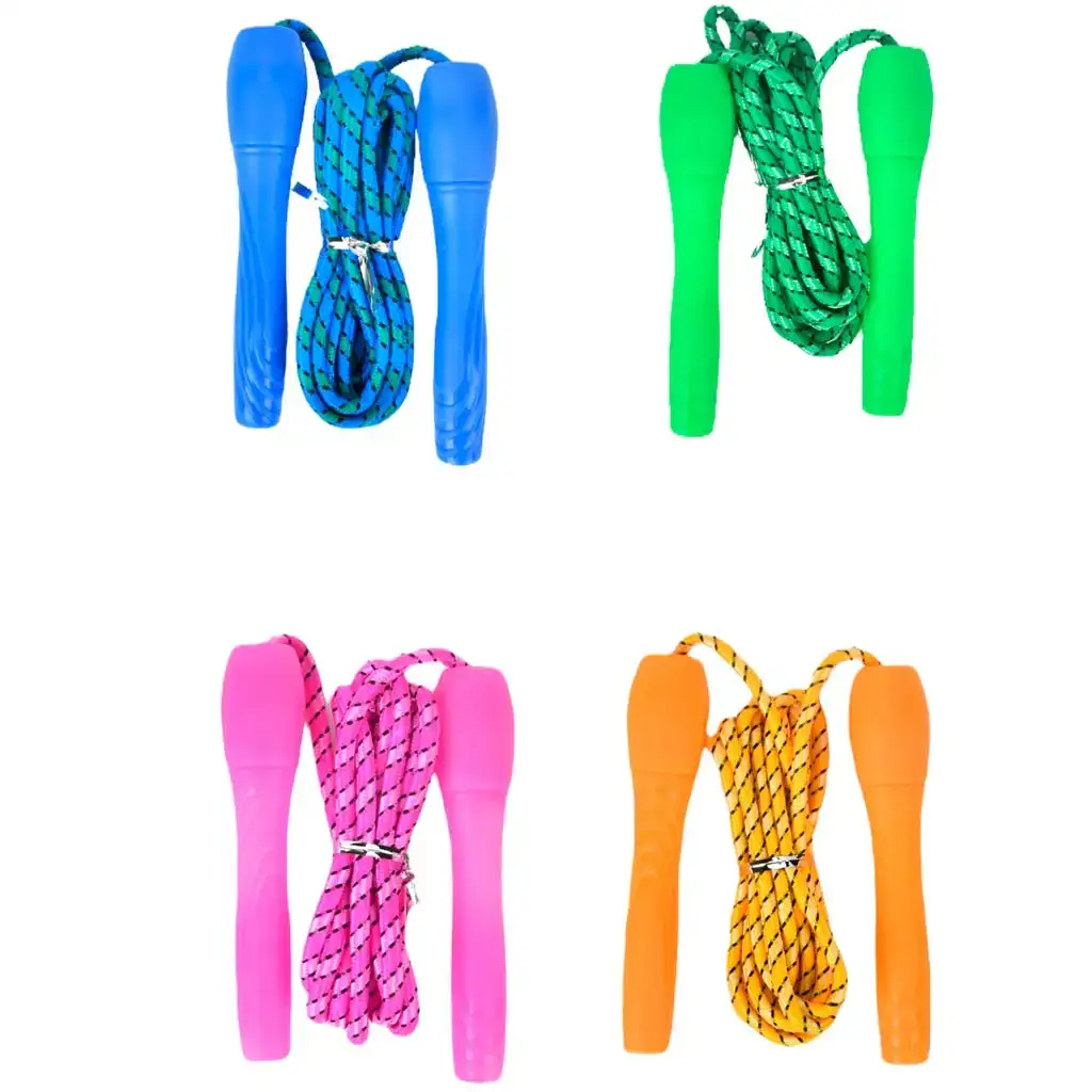 Corda per saltare in plastica disponibile in diversi colori.