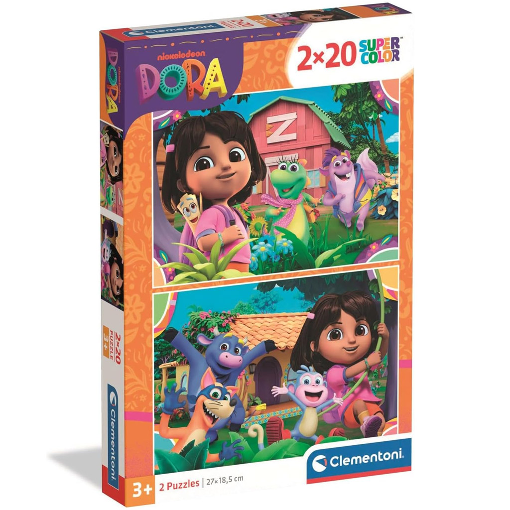 Dora l’esploratrice Supercolor puzzle 2x20 pezzi - Clementoni