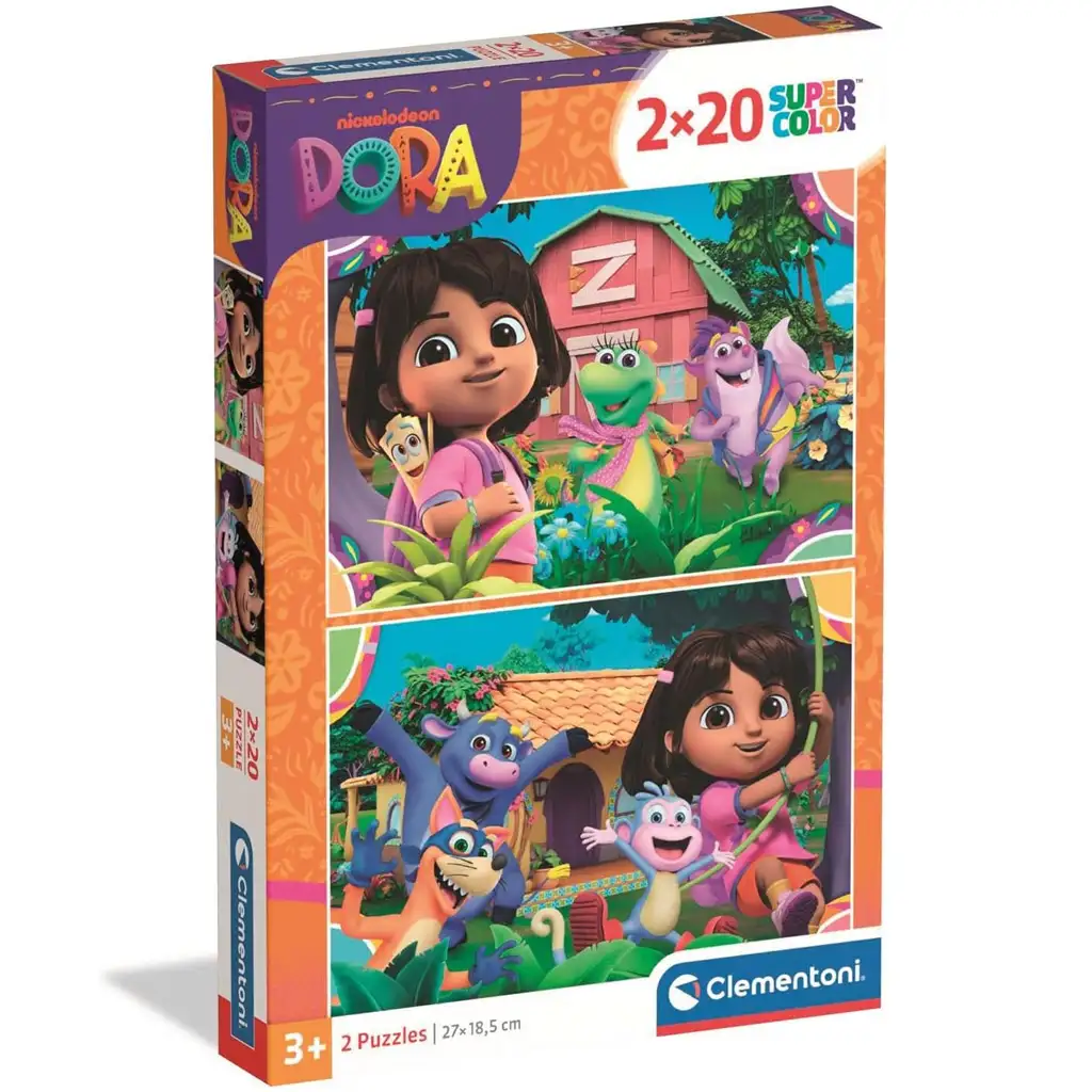 Dora l’esploratrice Supercolor puzzle 2x20 pezzi - Clementoni