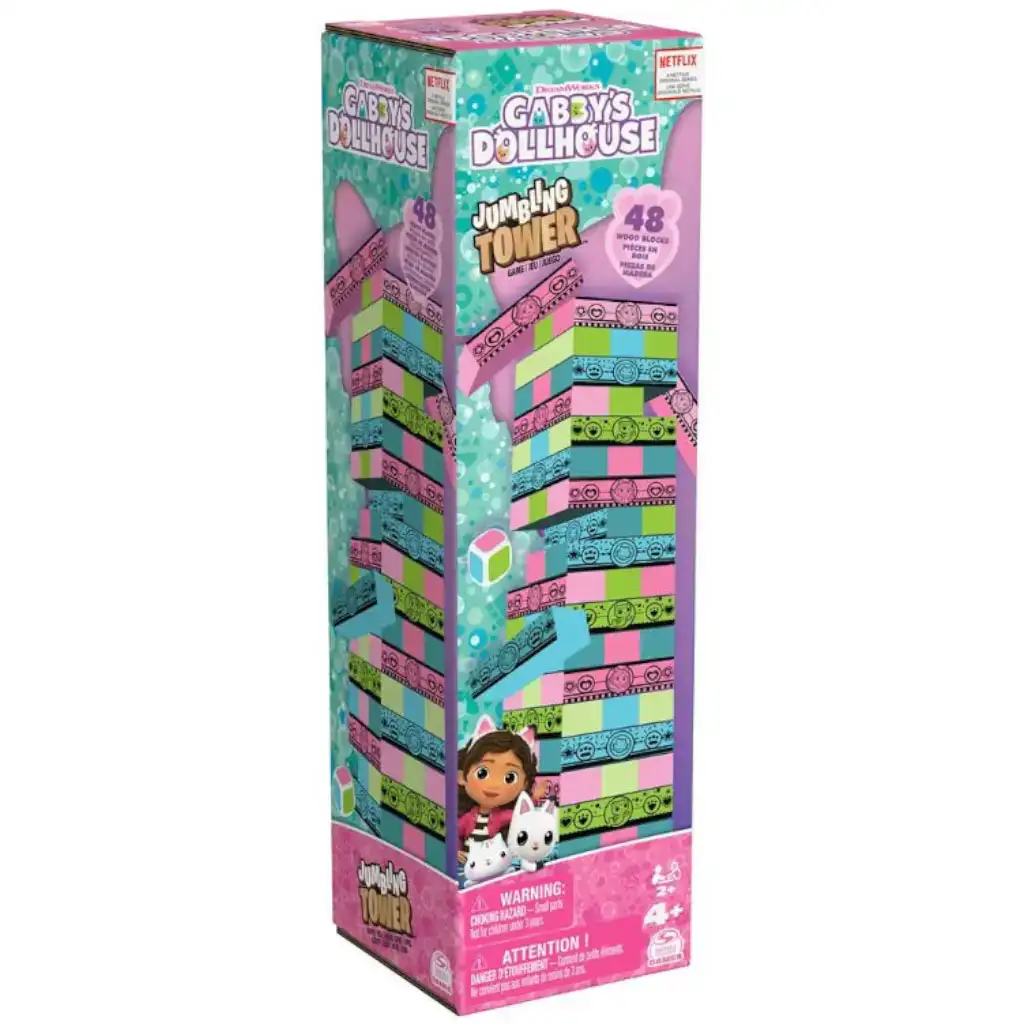 Gabi Casa delle Bambole: Gioco da tavolo Jenga costruttore di torri colorate - Spin Master