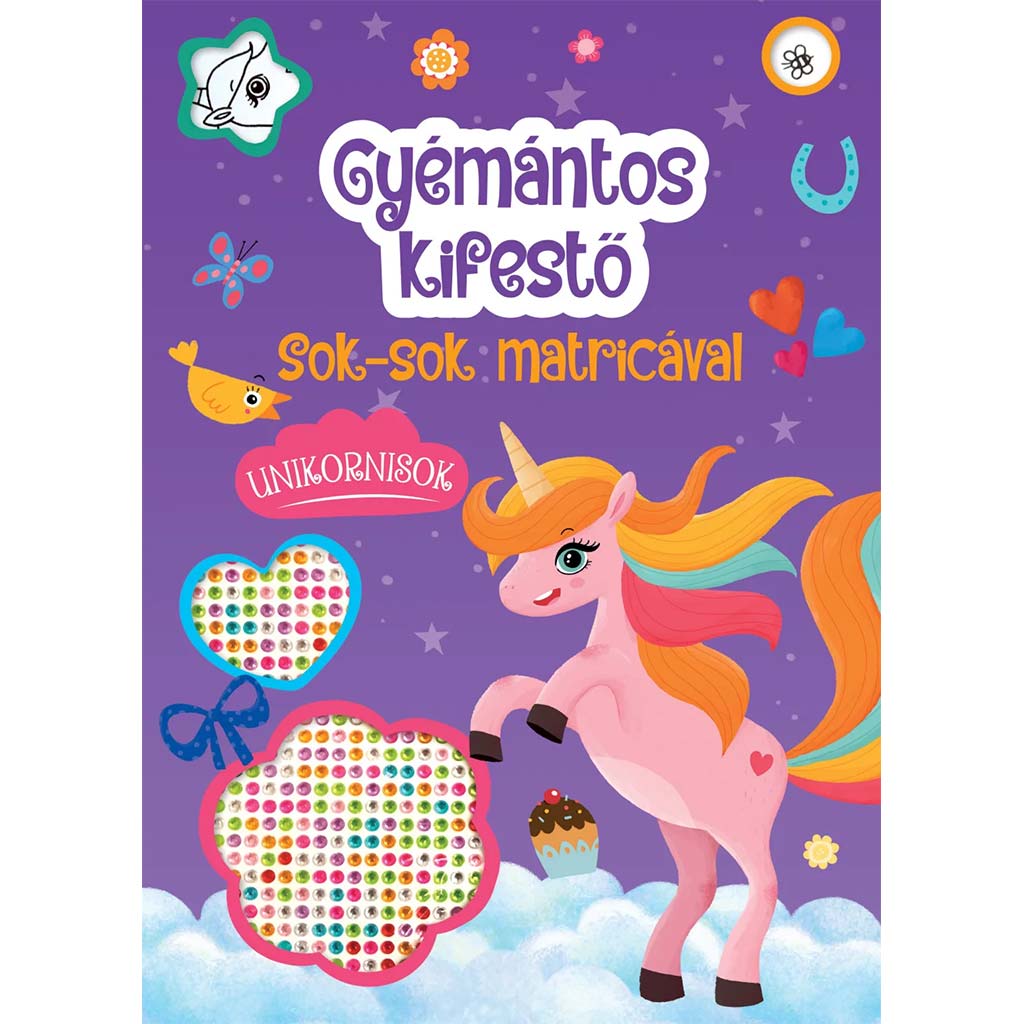 Libro da colorare con diamanti - Unicorni