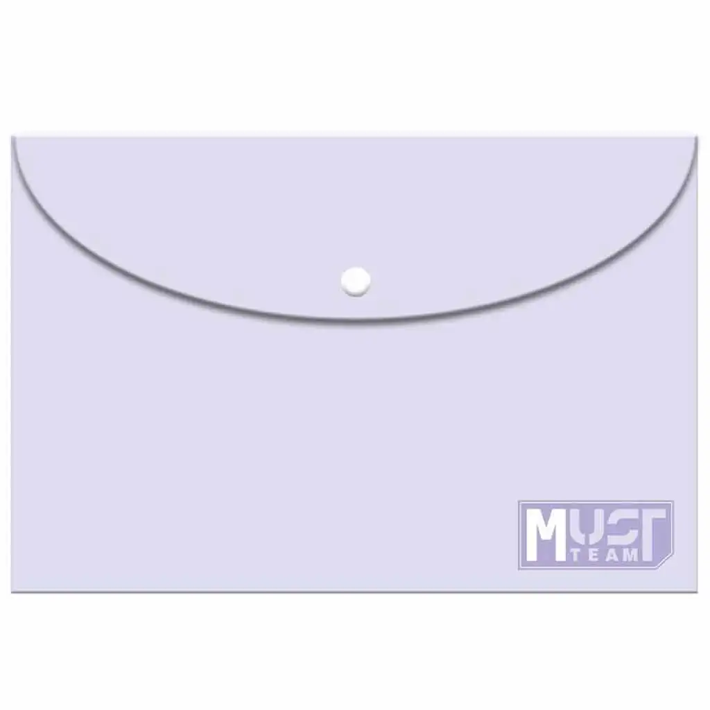 Luna: Cartella portadocumenti in plastica color lilla pastello, formato A4