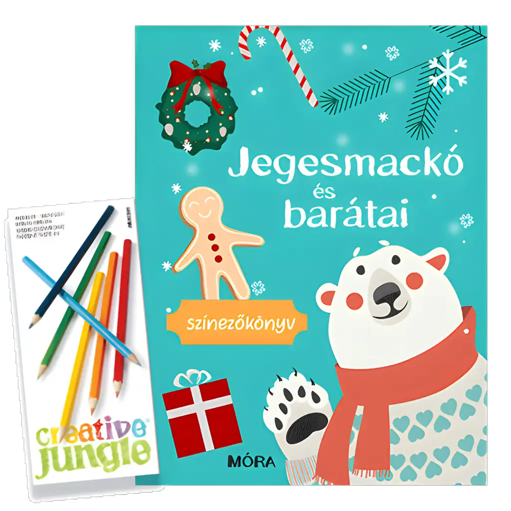 Móra: Libro da colorare "Orso polare e i suoi amici" con matite colorate