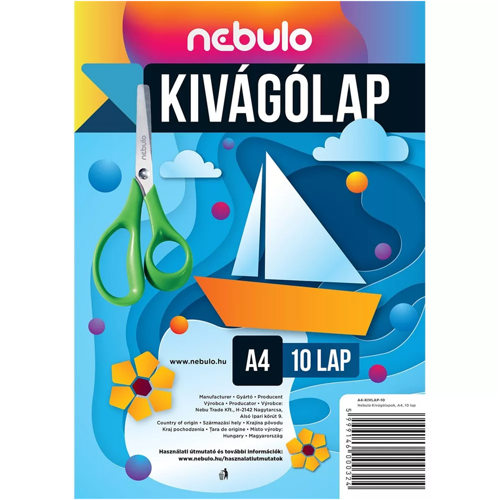 Nebulo: Cartoncino da ritagliare formato A4, 10 fogli