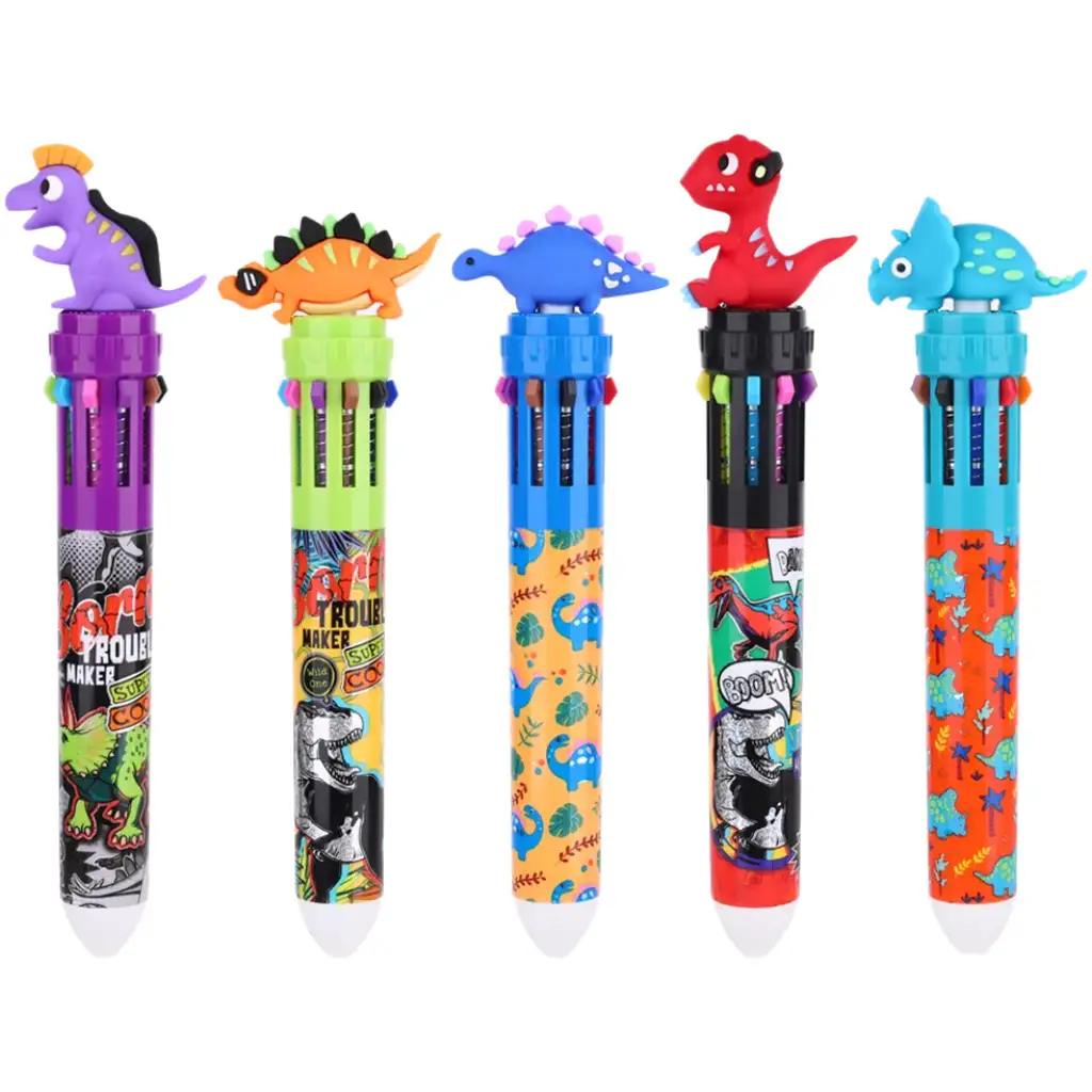 Nebulo: Penna a sfera 10 colori design Baby Dino, assortita, 1 pezzo