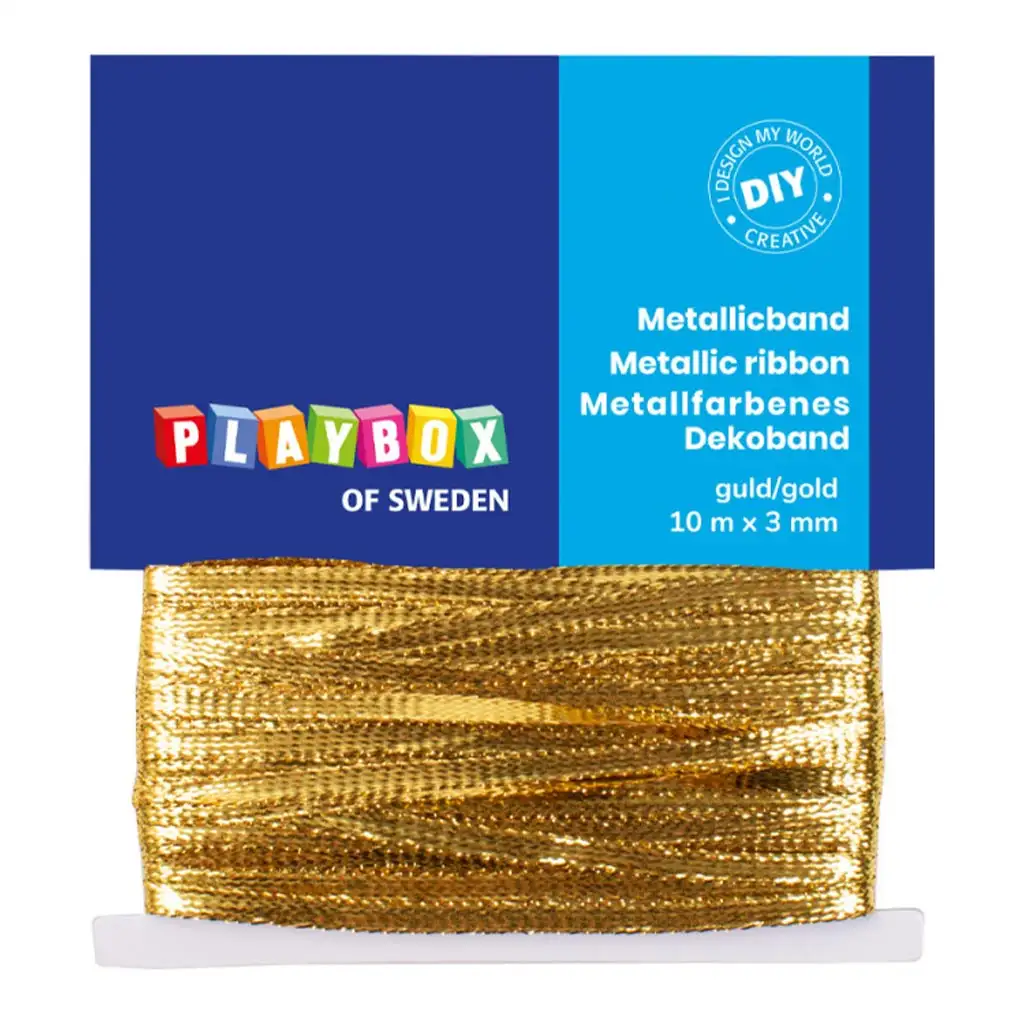 PlayBox: Nastro decorativo metallico color argento 10m x 3mm