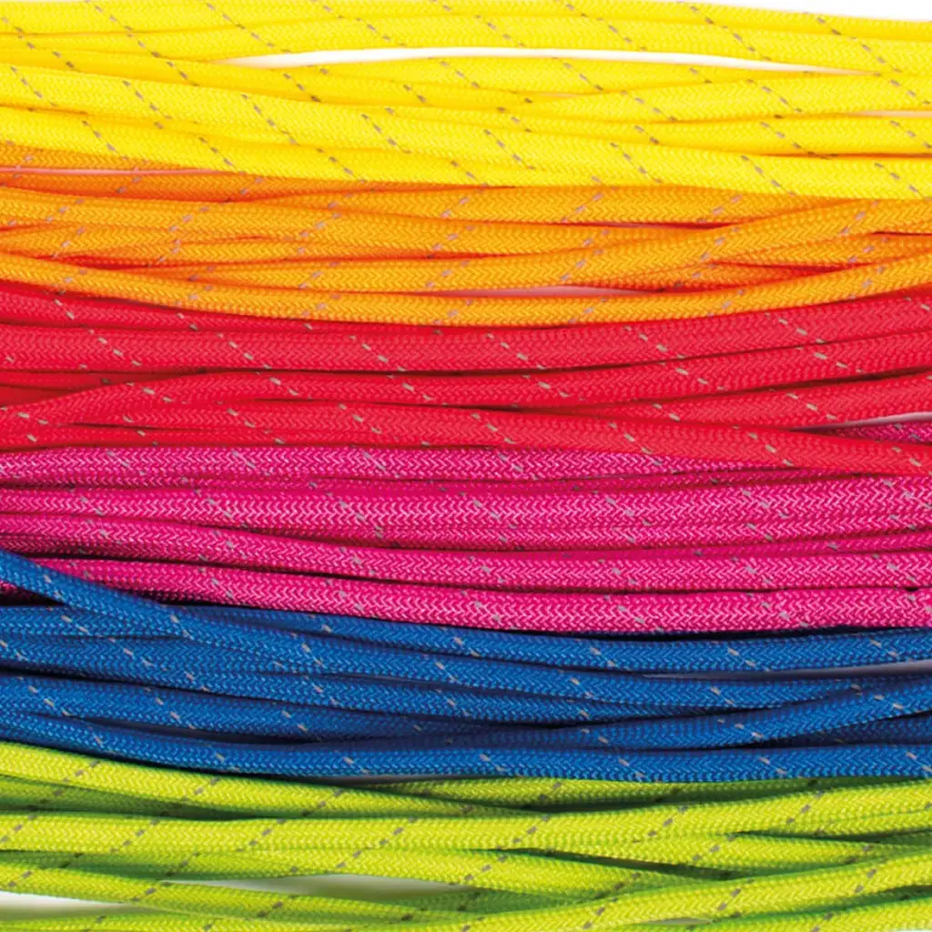 PlayBox: Set di 6 corde riflettenti colorate, 4mm x 2,6m