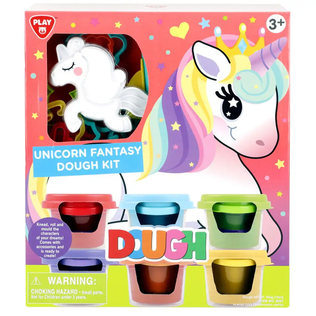 Playgo: Set di paste modellabili colorate Unicorno 6x56g